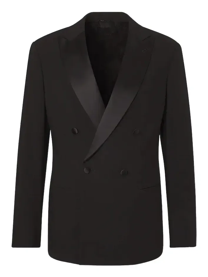 Virgin wool crêpe tuxedo jacket Virgin wool crêpe tuxedo jacket