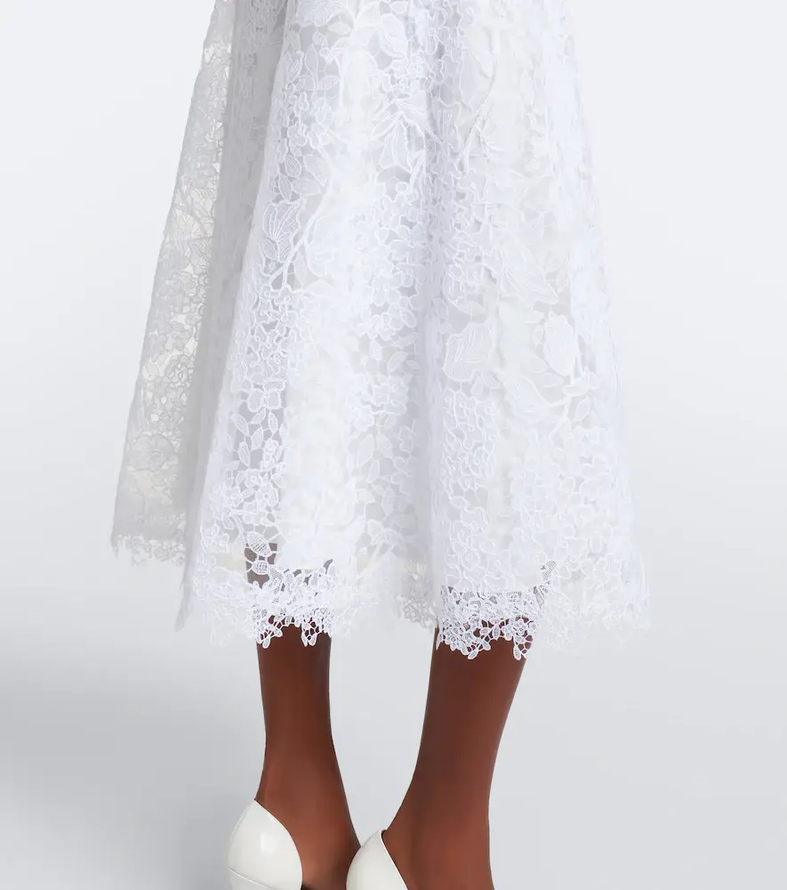 Carolina Herrera Floral guipure lace midi dress | Thumbnail 3 Carolina Herrera Floral guipure lace midi dress | Thumbnail 3