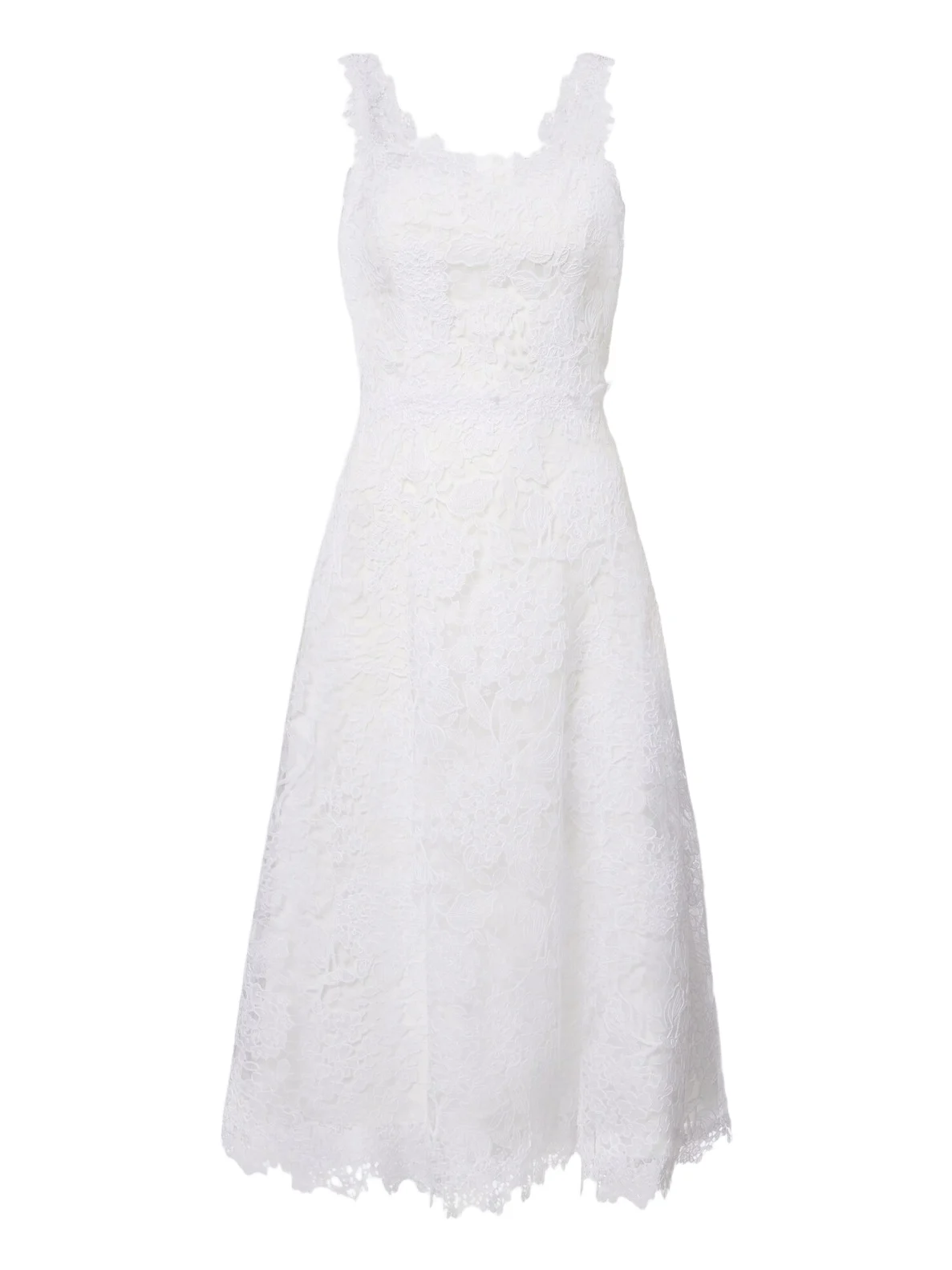 Carolina Herrera Floral guipure lace midi dress