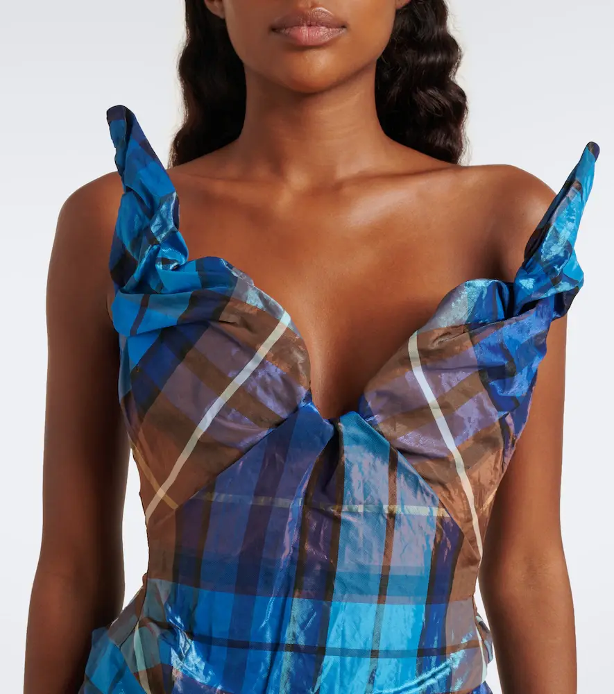 Vivienne Westwood Draped plaid bustier top | Thumbnail 2 Vivienne Westwood Draped plaid bustier top | Thumbnail 2
