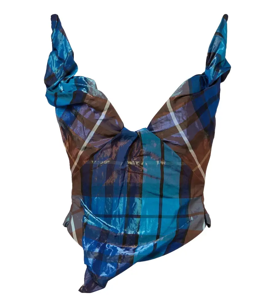 Vivienne Westwood Draped plaid bustier top | Image 1 Vivienne Westwood Draped plaid bustier top | Image 1