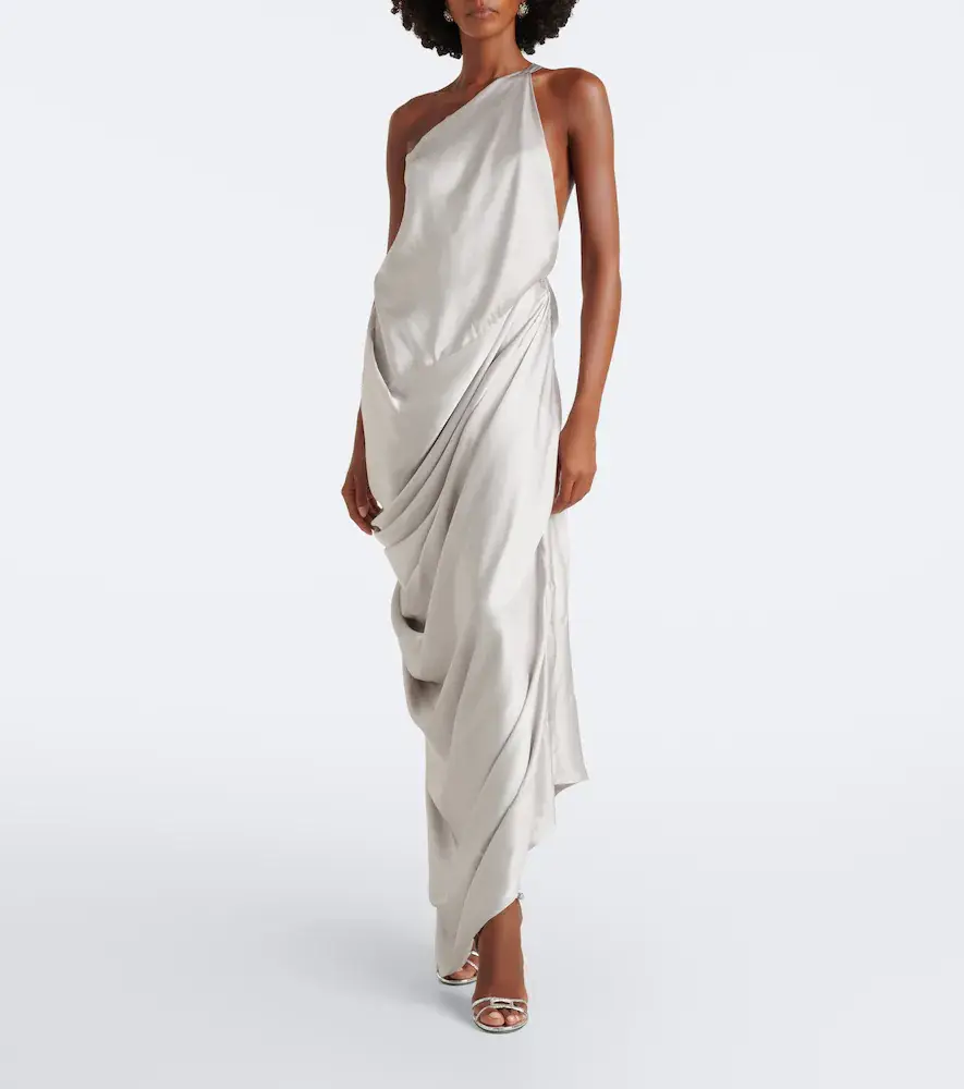Vivienne Westwood Glossa draped one-shoulder satin maxi dress | Thumbnail 2 Vivienne Westwood Glossa draped one-shoulder satin maxi dress | Thumbnail 2