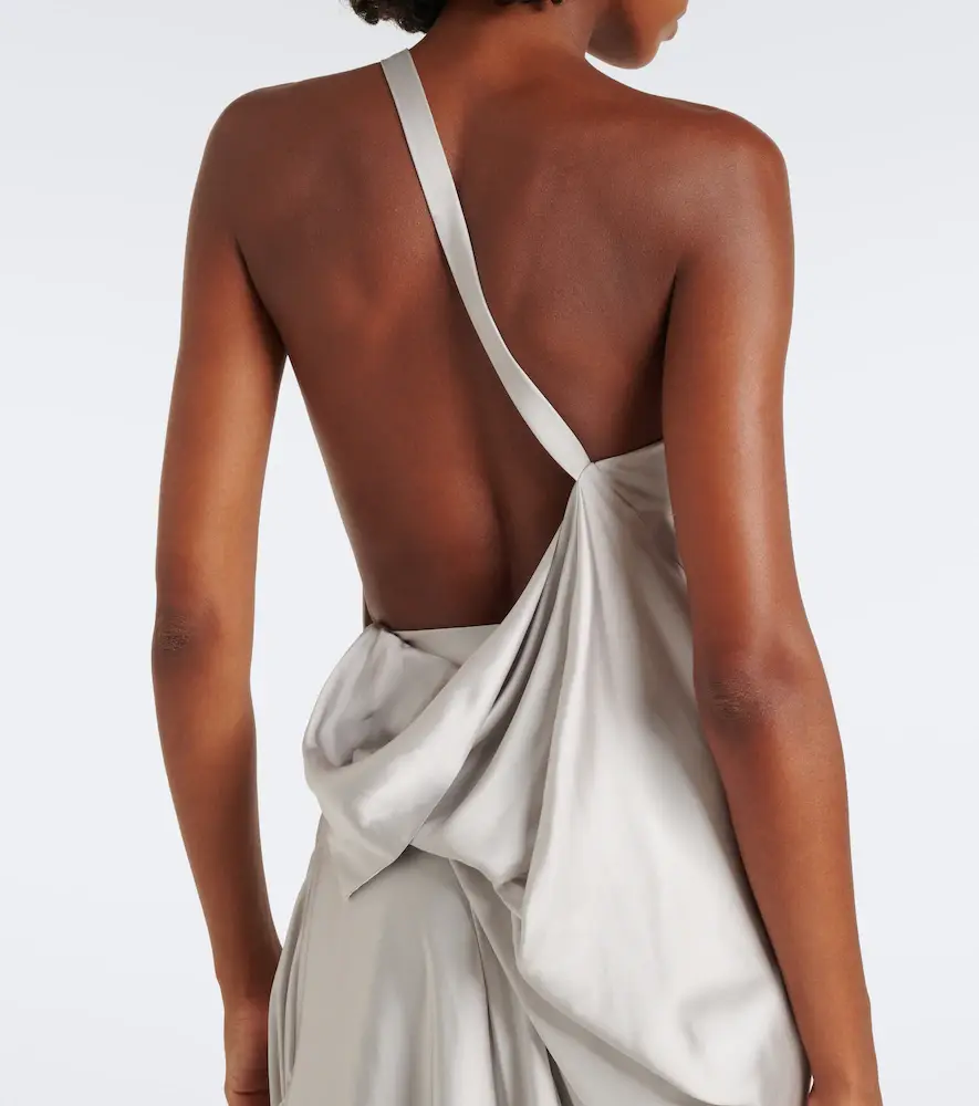 Vivienne Westwood Glossa draped one-shoulder satin maxi dress | Thumbnail 3 Vivienne Westwood Glossa draped one-shoulder satin maxi dress | Thumbnail 3
