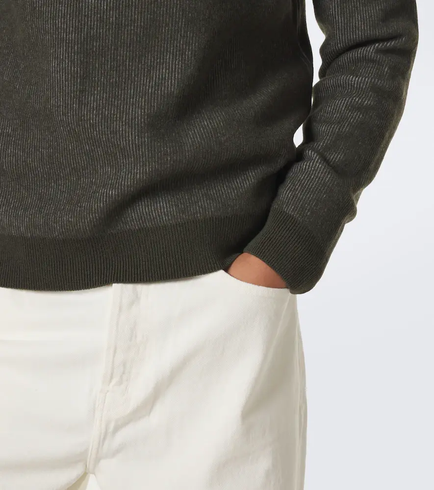 Slowear Ribbed-knit virgin wool half-zip sweater | Thumbnail 6 Slowear Ribbed-knit virgin wool half-zip sweater | Thumbnail 6