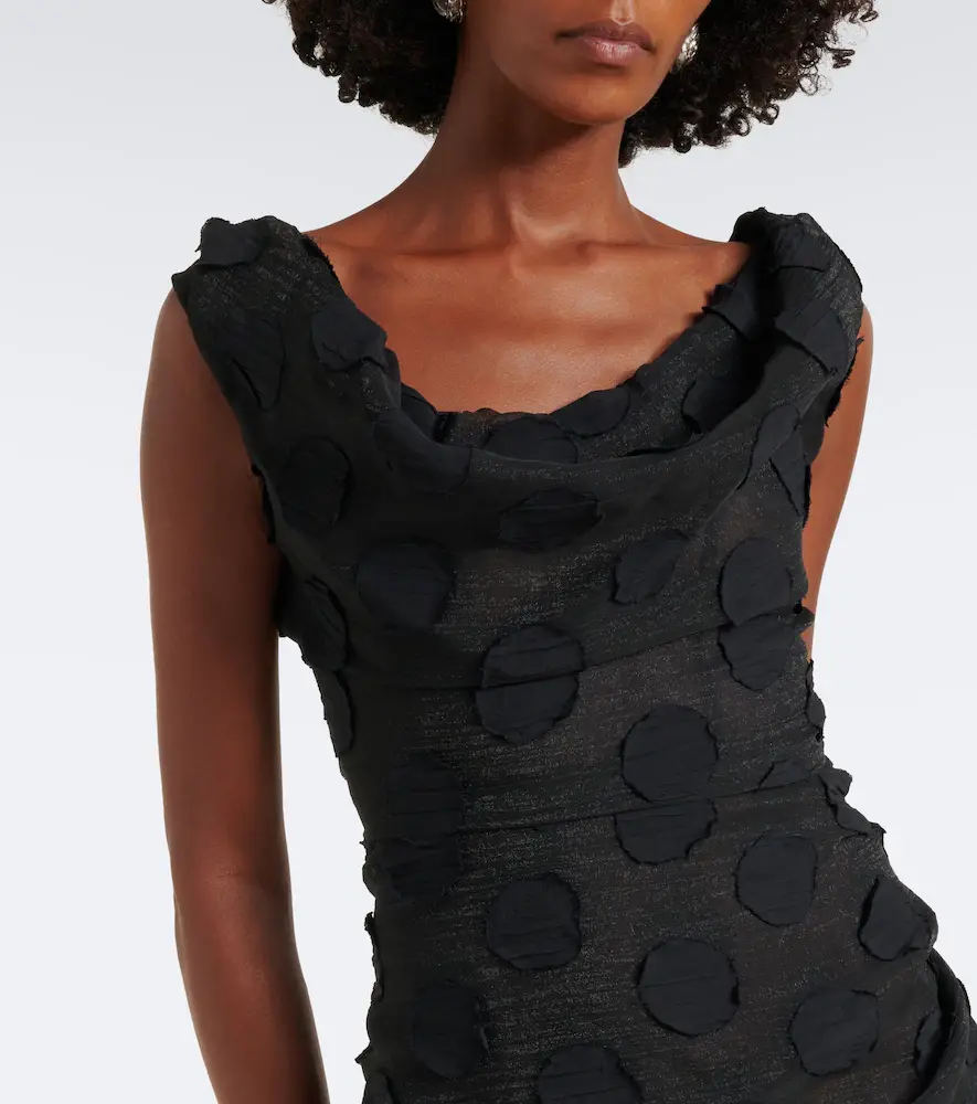 Vivienne Westwood Gennie Frill draped polka-dot crêpe midi dress | Thumbnail 5 Vivienne Westwood Gennie Frill draped polka-dot crêpe midi dress | Thumbnail 5