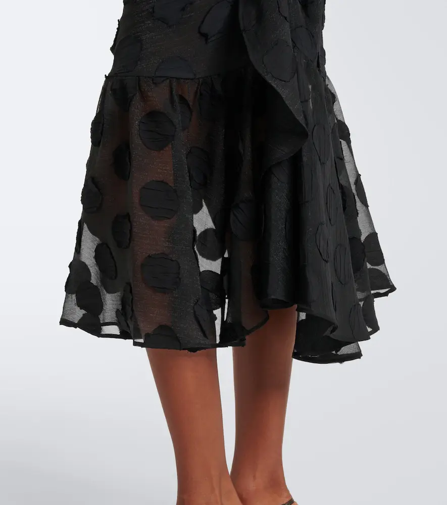 Vivienne Westwood Gennie Frill draped polka-dot crêpe midi dress | Thumbnail 6 Vivienne Westwood Gennie Frill draped polka-dot crêpe midi dress | Thumbnail 6