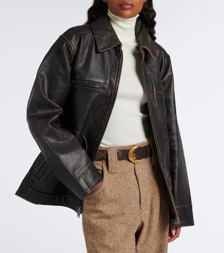 Polo Ralph Lauren Oversized leather jacket | Thumbnail 6