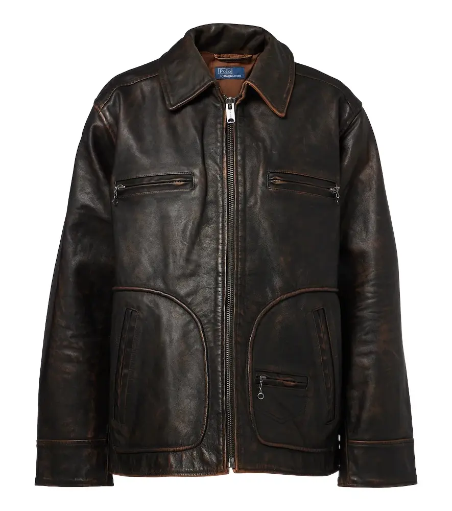 Polo Ralph Lauren Oversized leather jacket | Image 1 Polo Ralph Lauren Oversized leather jacket | Image 1