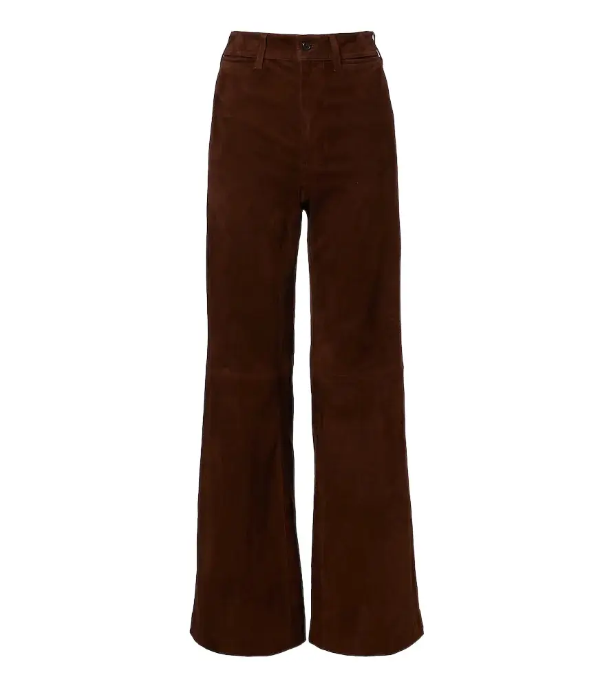 Polo Ralph Lauren Beaton suede flared pants | Image 1 Polo Ralph Lauren Beaton suede flared pants | Image 1