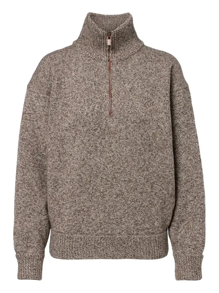 Wool half-zip sweater