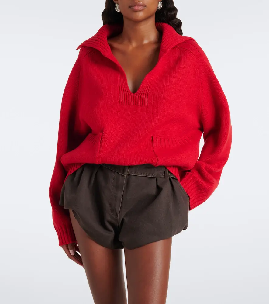 Magda Butrym Wool and cashmere polo sweater | Thumbnail 5 Magda Butrym Wool and cashmere polo sweater | Thumbnail 5