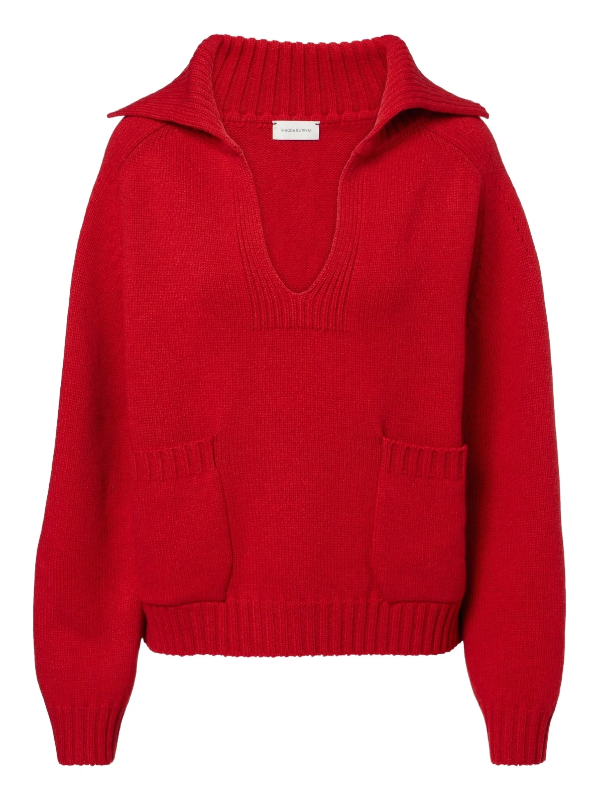Wool and cashmere polo sweater
