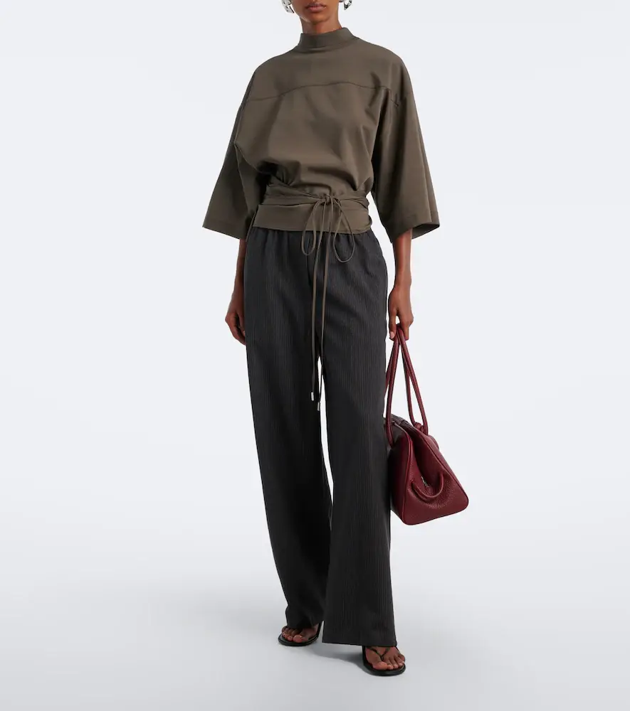 Jacquemus Pinstripe virgin wool straight pants | Thumbnail 4
