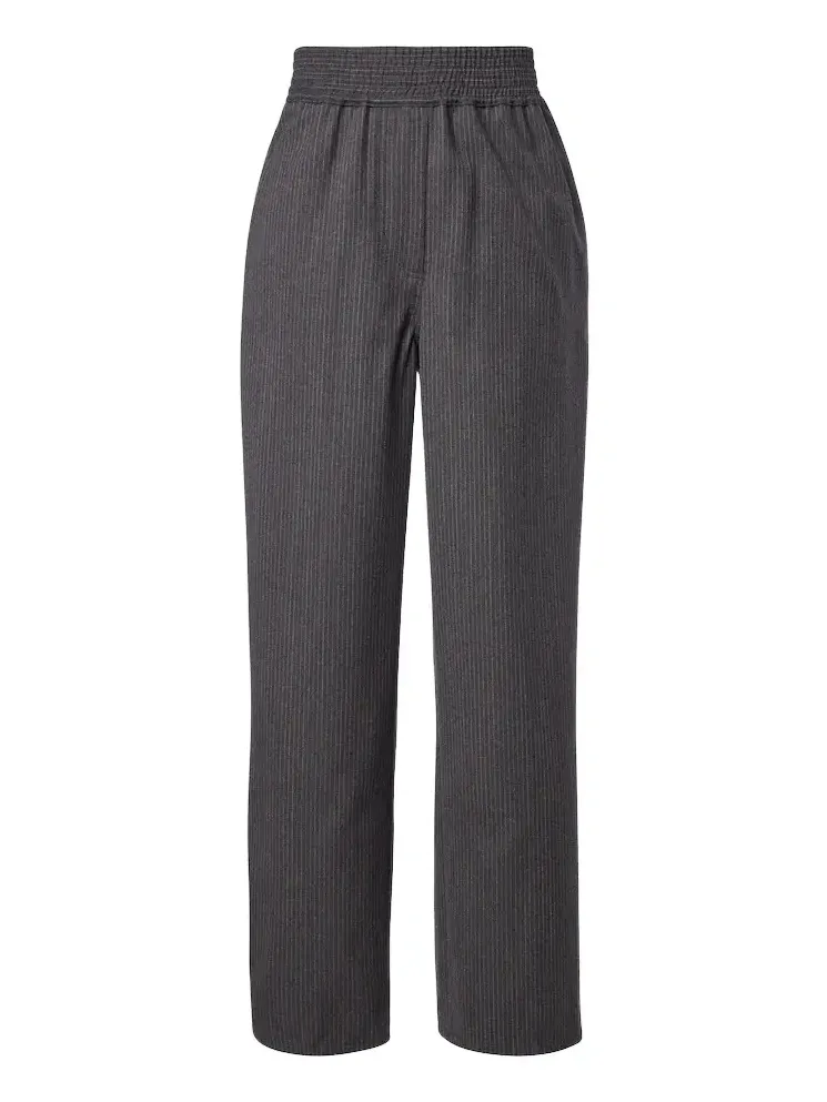 Pinstripe virgin wool straight pants Pinstripe virgin wool straight pants