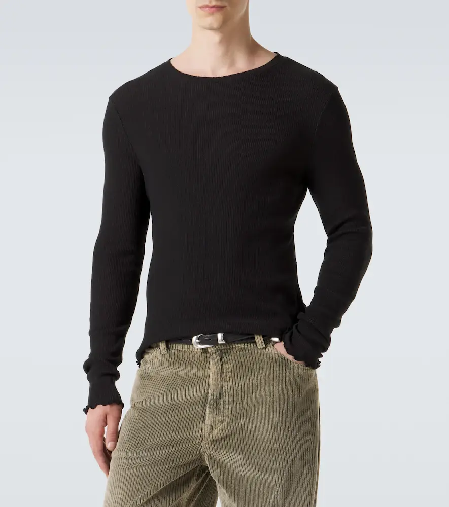 Our Legacy Elongated ribbed-knit cotton-blend top | Thumbnail 2 Our Legacy Elongated ribbed-knit cotton-blend top | Thumbnail 2