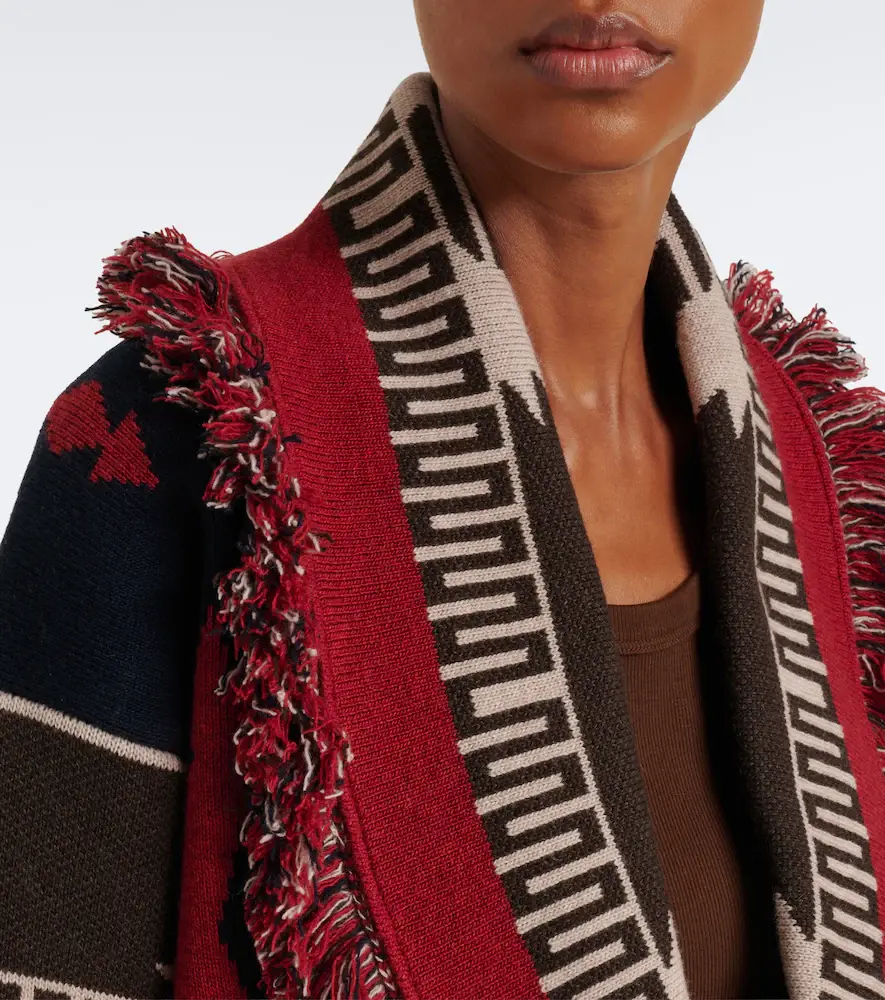 Alanui Icon Jacquard wool and cashmere cardigan | Thumbnail 2 Alanui Icon Jacquard wool and cashmere cardigan | Thumbnail 2