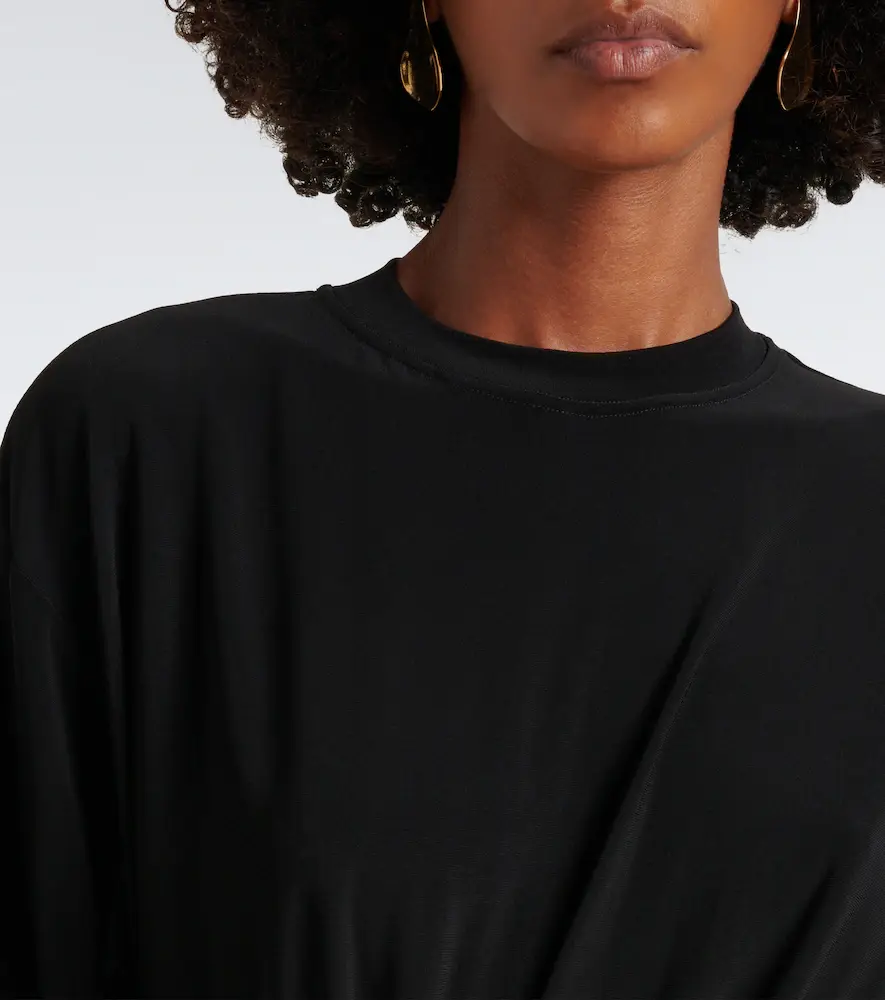 Sportmax Asymmetric draped jersey top | Thumbnail 2