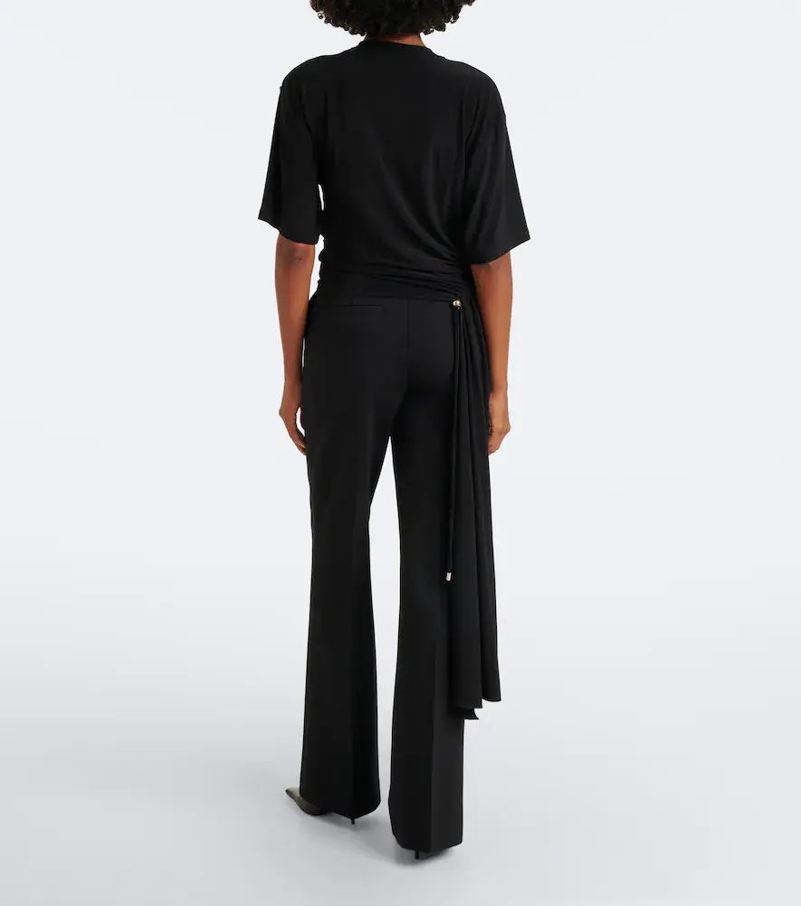 Sportmax Asymmetric draped jersey top | Thumbnail 4