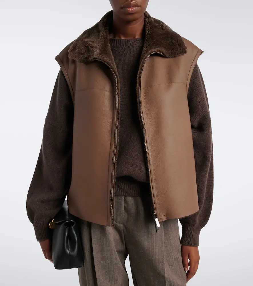 Joseph Nico reversible leather and shearling vest | Thumbnail 6