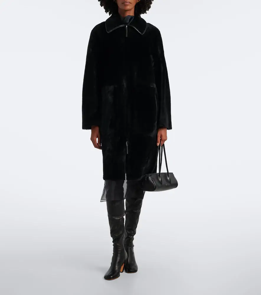 Joseph Caspian reversible leather and shearling coat | Thumbnail 5 Joseph Caspian reversible leather and shearling coat | Thumbnail 5