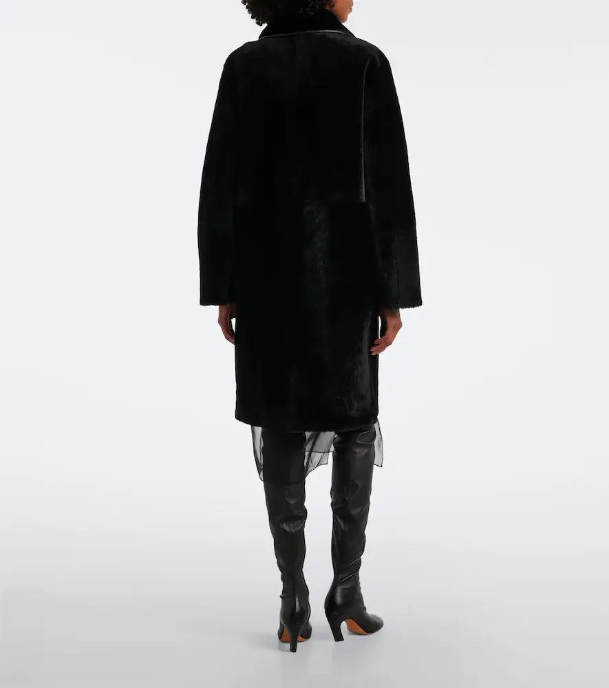 Joseph Caspian reversible leather and shearling coat | Thumbnail 6 Joseph Caspian reversible leather and shearling coat | Thumbnail 6