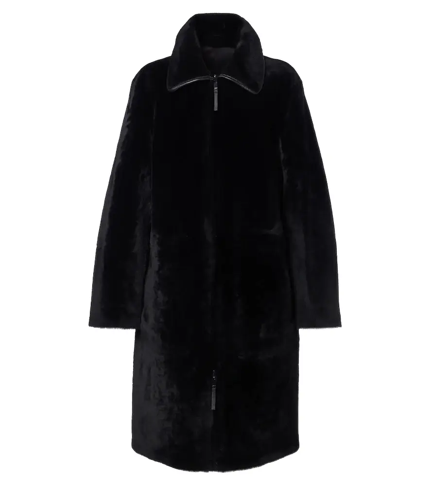Caspian reversible leather and shearling coat Caspian reversible leather and shearling coat