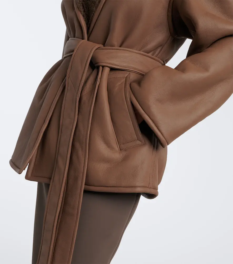Joseph Manu shearling-lined leather coat | Thumbnail 3 Joseph Manu shearling-lined leather coat | Thumbnail 3