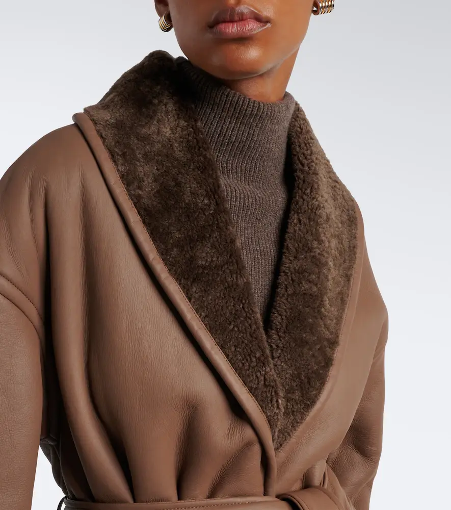 Joseph Manu shearling-lined leather coat | Thumbnail 4 Joseph Manu shearling-lined leather coat | Thumbnail 4