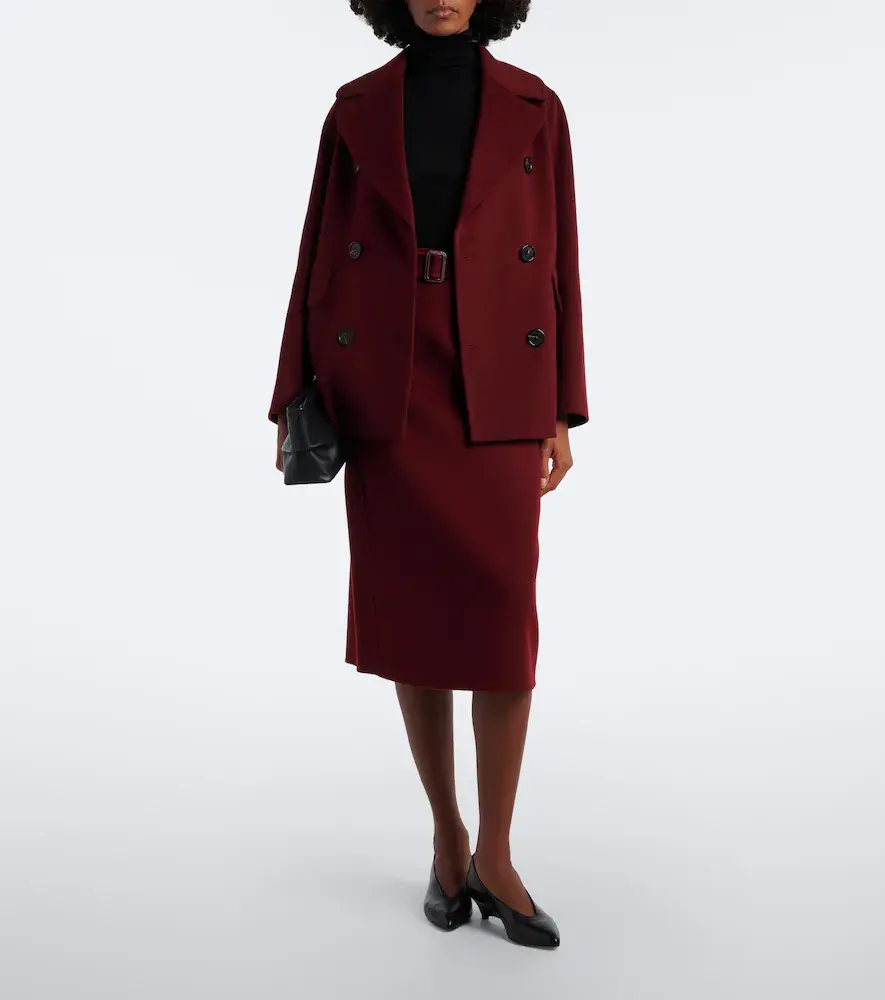 'S Max Mara 'S Max Mara Belted virgin wool pencil skirt | Thumbnail 4 'S Max Mara 'S Max Mara Belted virgin wool pencil skirt | Thumbnail 4