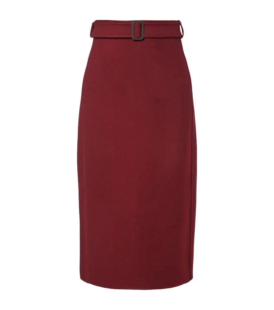 'S Max Mara 'S Max Mara Belted virgin wool pencil skirt