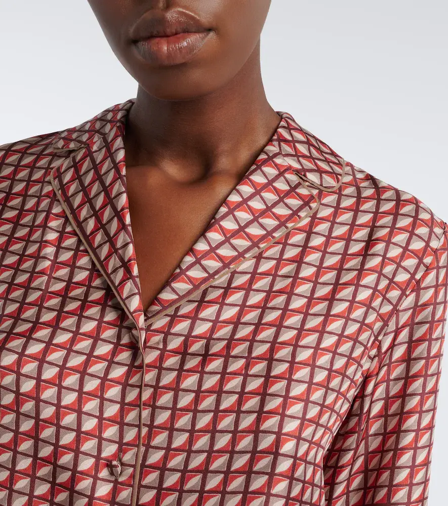 'S Max Mara 'S Max Mara Printed silk twill pajama shirt | Thumbnail 4 'S Max Mara 'S Max Mara Printed silk twill pajama shirt | Thumbnail 4