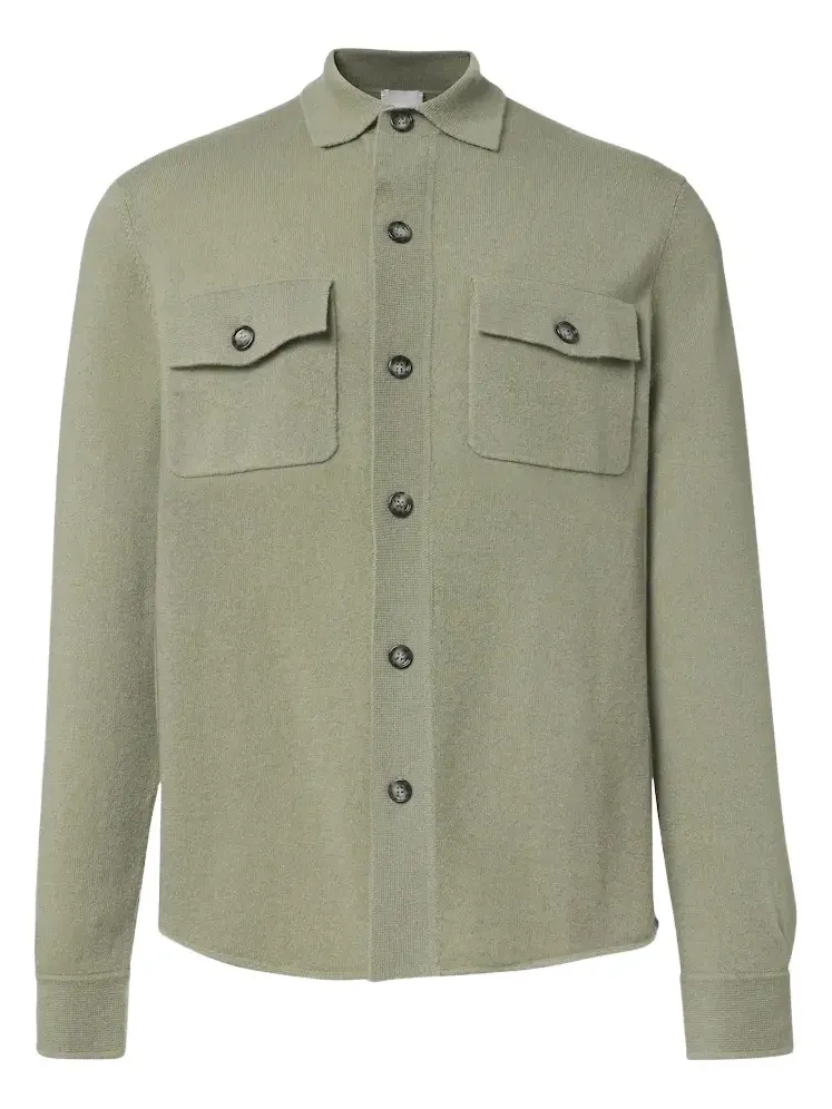 Knitted wool and cashmere shirt