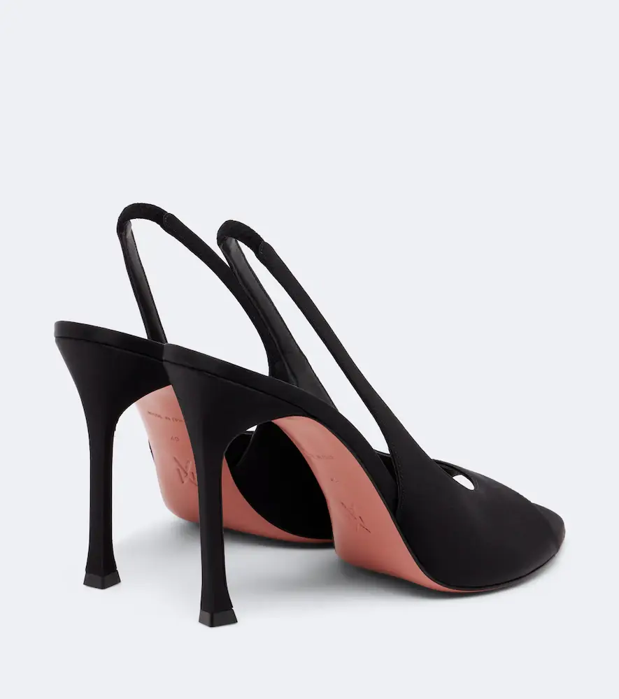 Amina Muaddi Alexa satin slingbacks | Thumbnail 2 Amina Muaddi Alexa satin slingbacks | Thumbnail 2