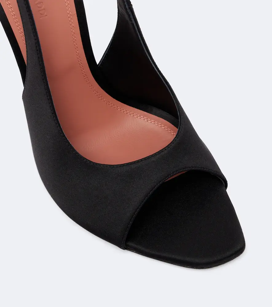 Amina Muaddi Alexa satin slingbacks | Thumbnail 3 Amina Muaddi Alexa satin slingbacks | Thumbnail 3