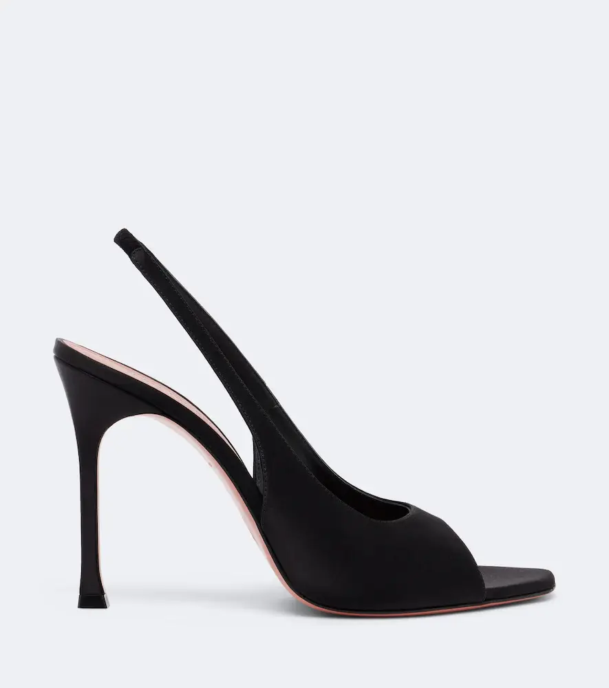 Amina Muaddi Alexa satin slingbacks | Thumbnail 4 Amina Muaddi Alexa satin slingbacks | Thumbnail 4