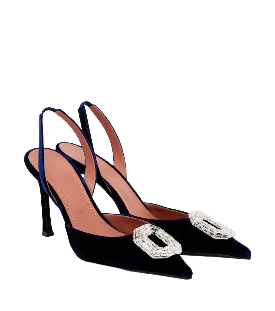 Amina Muaddi Camelia crystal-embellished slingback pumps | Image 1 Amina Muaddi Camelia crystal-embellished slingback pumps | Image 1