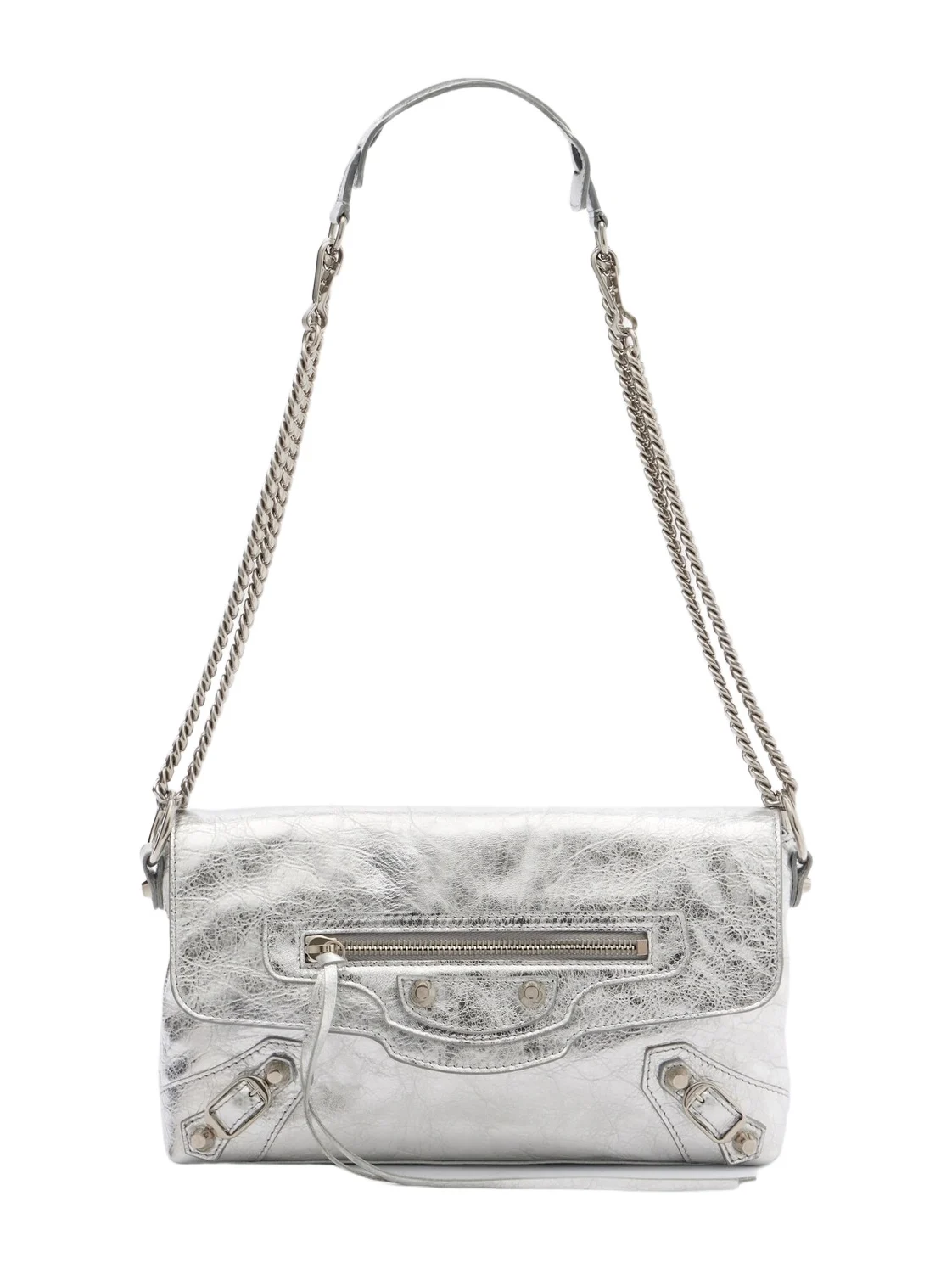 Balenciaga Le City metallic leather shoulder bag