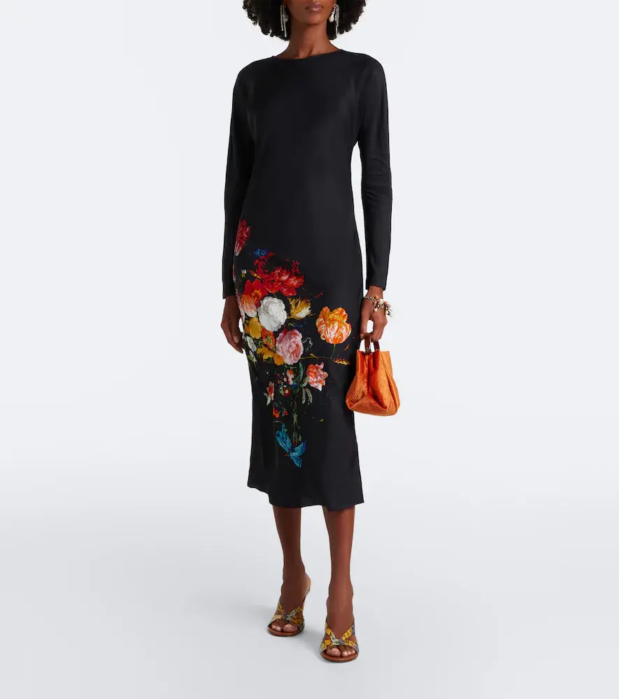 Dries Van Noten Floral satin maxi dress | Thumbnail 5 Dries Van Noten Floral satin maxi dress | Thumbnail 5