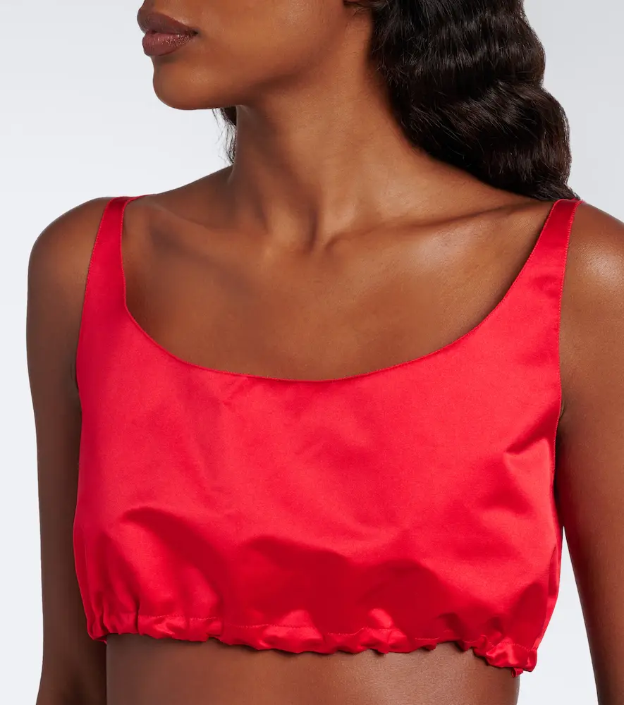Prada Silk duchesse crop top | Thumbnail 2 Prada Silk duchesse crop top | Thumbnail 2