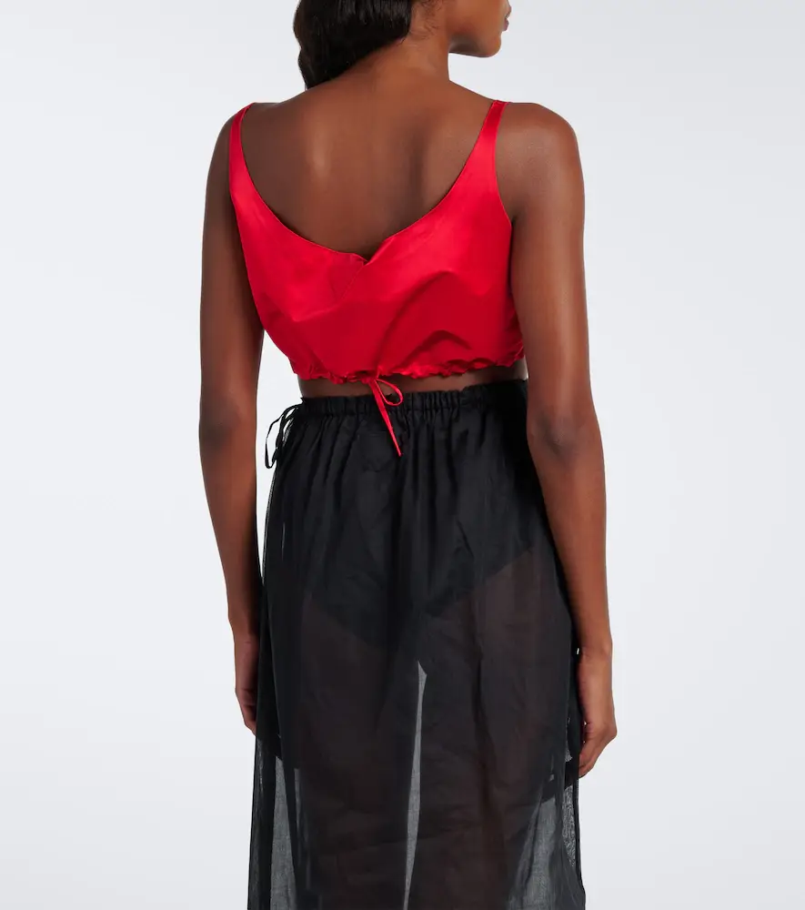 Prada Silk duchesse crop top | Thumbnail 5 Prada Silk duchesse crop top | Thumbnail 5