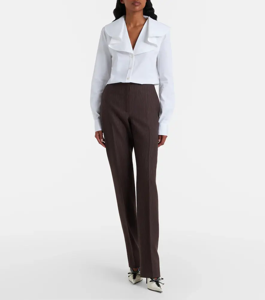Alexander McQueen Striped wool straight pants | Thumbnail 2 Alexander McQueen Striped wool straight pants | Thumbnail 2
