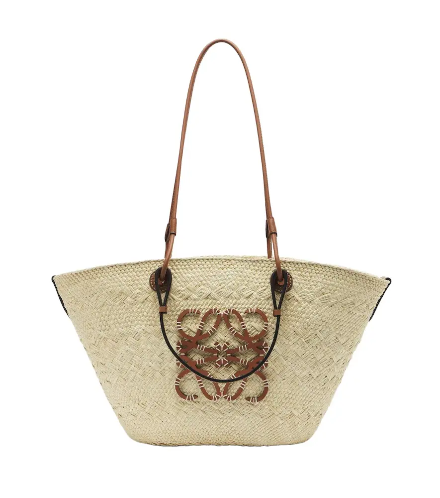 Loewe Anagram Medium leather-trimmed basket bag | Image 1 Loewe Anagram Medium leather-trimmed basket bag | Image 1