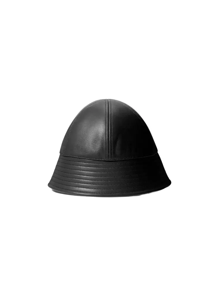 Michael Kors Collection Leather Bucket Hat | Image 1 Michael Kors Collection Leather Bucket Hat | Image 1