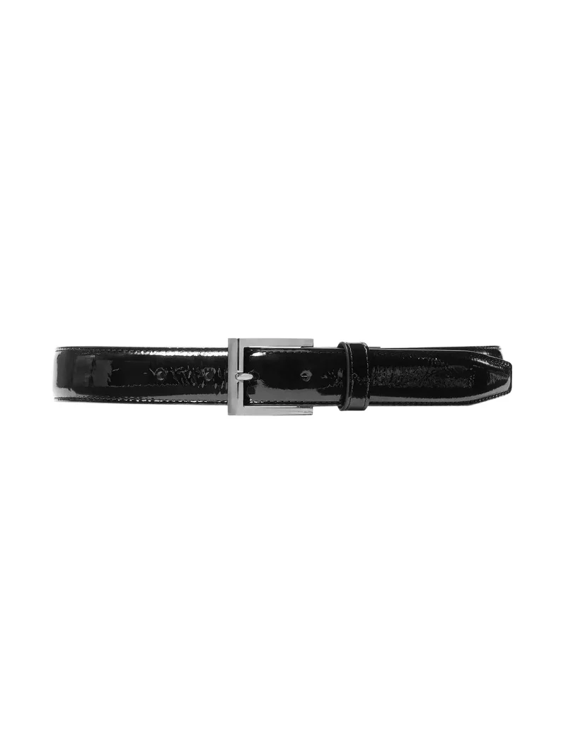 Michael Kors Collection Catarina Leather Belt in Black