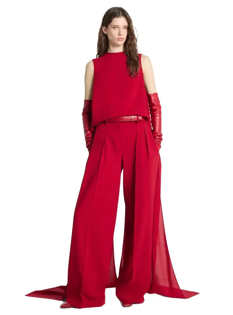 Michael Kors Collection Stretch Wool Pleated Slouch Trousers | Image 1 Michael Kors Collection Stretch Wool Pleated Slouch Trousers | Image 1