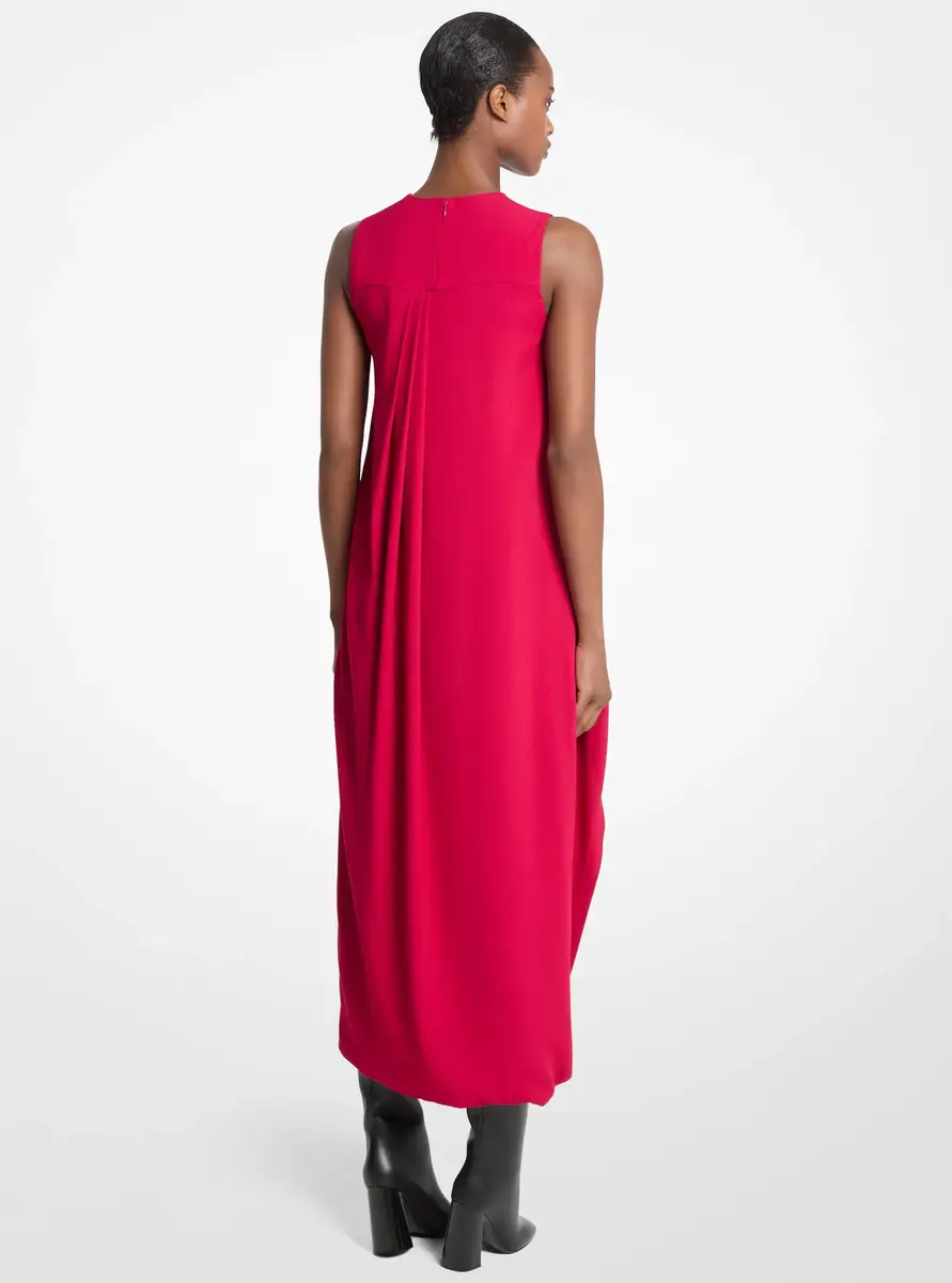 Michael Kors Collection Draped Georgette Dress in Pink | Thumbnail 2 Michael Kors Collection Draped Georgette Dress in Pink | Thumbnail 2