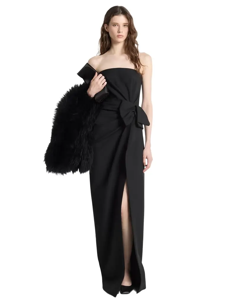 Michael Kors Collection Wool Broadcloth Origami Strapless Dress | Image 1 Michael Kors Collection Wool Broadcloth Origami Strapless Dress | Image 1