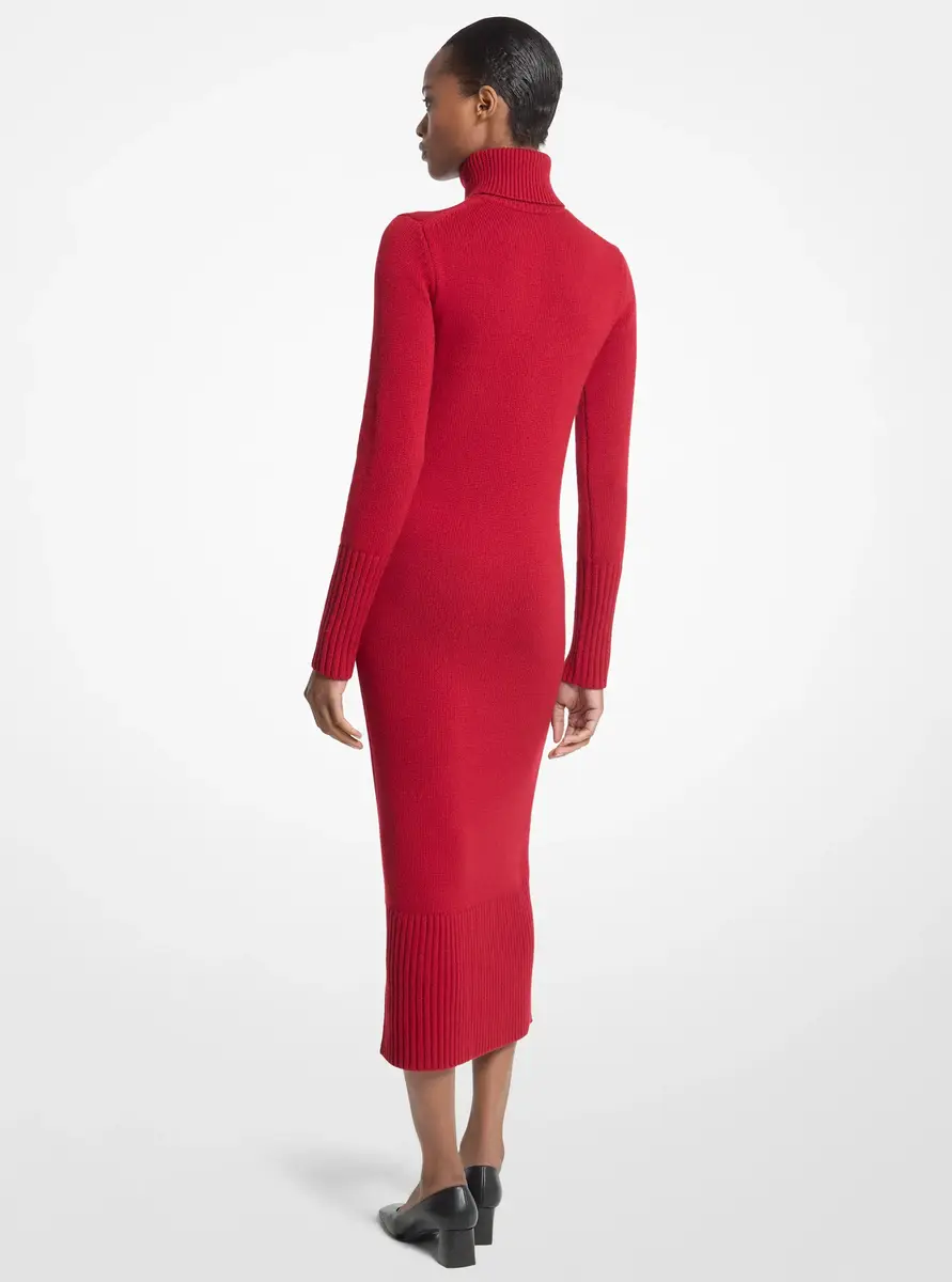 Michael Kors Collection Cashmere Turtleneck Sweater Dress in Red | Thumbnail 2 Michael Kors Collection Cashmere Turtleneck Sweater Dress in Red | Thumbnail 2