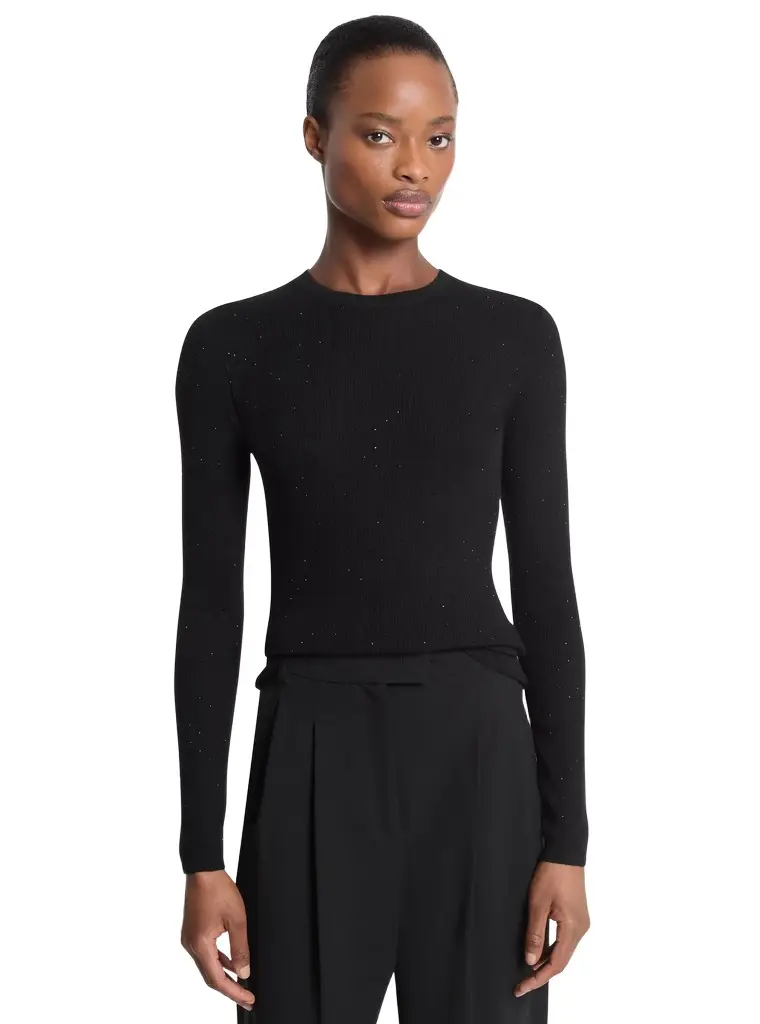 Michael Kors Collection Embellished Tissue Cashmere Sweater | Image 1 Michael Kors Collection Embellished Tissue Cashmere Sweater | Image 1