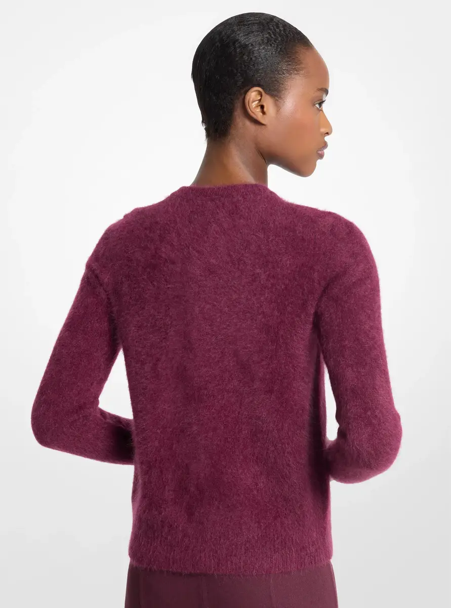 Michael Kors Collection Brushed Cashmere Cardigan in Red | Thumbnail 2 Michael Kors Collection Brushed Cashmere Cardigan in Red | Thumbnail 2